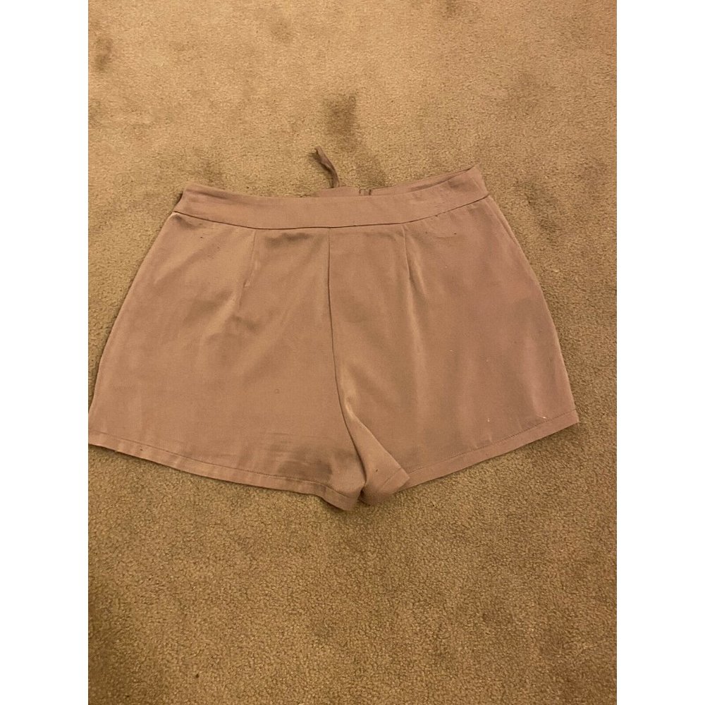 Forever 21 M Pink Blush Creme Tie Up Lace Preppy Dainty Shorts With Pockets - Picture 9 of 9